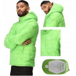 Kurtka turystyczna dla mężczyzn Hooded Hillpack z kapturem. Zielone kurtki Regatta, l, bez wzorów, z poliamidu, z kapturem. Za 139.99 zł.