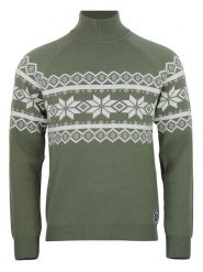 Peak Mountain Sweter "Clyde" w kolorze zielonym rozmiar: M. Zielone swetry nierozpinane Peak Mountain, m, bez wzorów, bez kołnierzyka, bez ramiączek. Za 227.85 zł.