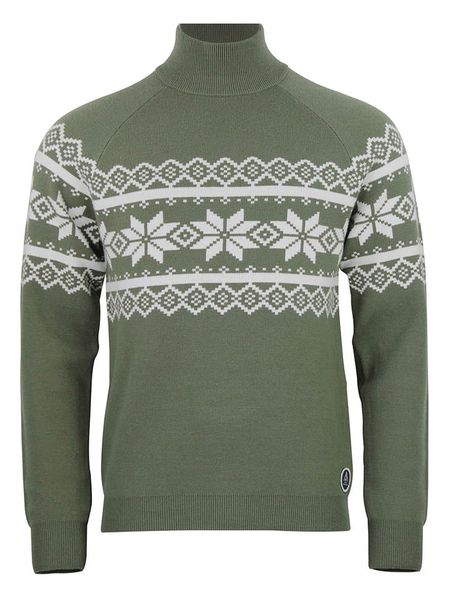 Peak Mountain Sweter "Clyde" w kolorze zielonym rozmiar: S. Zielone swetry nierozpinane Peak Mountain, s, bez wzorów, bez kołnierzyka, bez ramiączek. Za 220.12 zł.