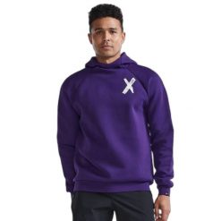 Bluza z kapturem 2XU Motion. Fioletowe bluzy z kapturem 2XU, s, bez wzorów, z materiału, z kapturem. Za 617.50 zł.