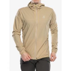 Kurtka przeciwwiatrowa męska Haglofs L.I.M Tempo Trail Jacket. Brązowe kurtki Haglöfs, l, bez wzorów, z softshellu, bez kaptura. Za 606.99 zł.