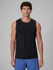 4F Tank top treningowy szybkoschnący męski - czarny XXL. Czarne t-shirty 4F, m, bez wzorów, z dzianiny, bez kołnierzyka, bez ramiączek. Za 69.99 zł.
