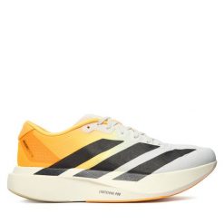 Buty do biegania adidas. Białe buty do biegania Adidas, bez wzorów, bez zapięcia, do biegania. Za 649.99 zł.