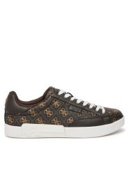 Guess Sneakersy Caserta FMFCAS FAL12 Brązowy. Brązowe buty sportowe casual Guess, z aplikacjami, ze skóry, bez zapięcia. Za 409.99 zł.