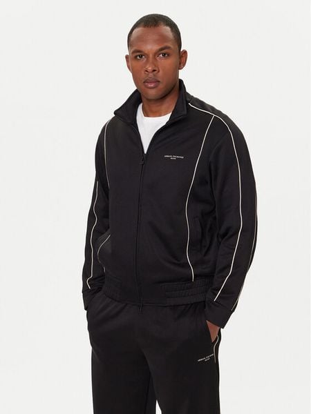 Armani Exchange Bluza XM001357 AF16278 UC001 Czarny Regular Fit. Czarne bluzy Armani Exchange, m, bez wzorów, z bawełny, bez kaptura. Za 369.99 zł.