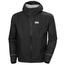Kurtka wodoodporna Helly Hansen Fast Light 3D. Czarne kurtki przeciwdeszczowe Helly Hansen, m, bez wzorów, bez kaptura. W wyprzedaży za 981.50 zł.