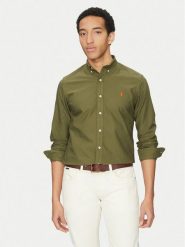 Polo Ralph Lauren Koszula 710960643001 Khaki Slim Fit. Brązowe koszule Polo Ralph Lauren, m, bez wzorów, z bawełny, bez kołnierzyka, bez ramiączek. Za 499.99 zł.