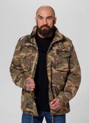 Kurtka przejściowa męska Pitbull M65. Brązowe kurtki PITBULL, m, z aplikacjami, z bawełny, bez kaptura. Za 379.00 zł.