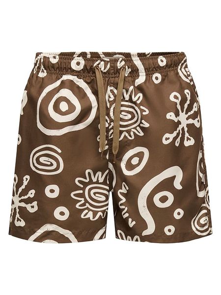 ONLY & SONS Szorty kąpielowe "Onsprint" w kolorze brązowym rozmiar: L. Brązowe kąpielówki Only & Sons, l, bez wzorów. Za 65.69 zł.