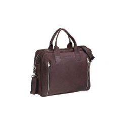 Ciemno brązowa męska torba na ramię brodrene bl02, Kolor wnętrza: Czarny. Torby na laptopa marki Brødrene. Za 350.00 zł.