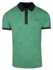Koszulka POLO, Zielona, Wzór Geometryczny, Krótki Rękaw, Męska, z Nadrukiem. Zielone bluzki z długim rękawem Porthal, m, bez wzorów, z bawełny, bez kołnierzyka, bez ramiączek. Za 145.00 zł.