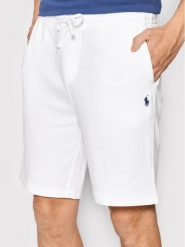 Polo Ralph Lauren Szorty sportowe 710704271004 Biały Regular Fit. Białe krótkie spodenki sportowe Polo Ralph Lauren, m, bez wzorów, z bawełny. Za 589.99 zł.