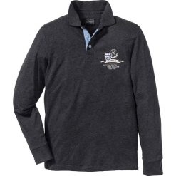 Shirt polo z długim rękawem Regular Fit bonprix czarny melanż. Bezrękawniki marki bonprix. Za 49.99 zł.