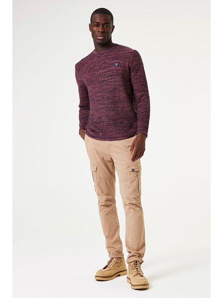 Garcia Sweter w kolorze czarno-ciemnoczerwonym rozmiar: M. Czarne swetry nierozpinane Garcia, m, bez wzorów, z bawełny, bez kołnierzyka, bez ramiączek. Za 236.05 zł.