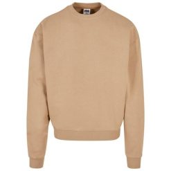Bluza Urban Classics Ultra Heavy Crew. Brązowe bluzy Urban Classics, m, bez wzorów, bez kaptura. Za 244.50 zł.
