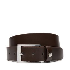 Pasek Męski BOSS. Brązowe paski Boss, bez wzorów. Za 119.99 zł.