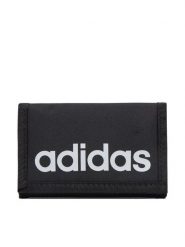Adidas Portfel Linear JE8346 Czarny. Czarne portfele Adidas, bez wzorów, z materiału. Za 39.99 zł.