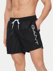 Gant Szorty kąpielowe 920006300 Czarny Regular Fit. Czarne kąpielówki GANT, m, bez wzorów, z syntetyku. Za 219.99 zł.