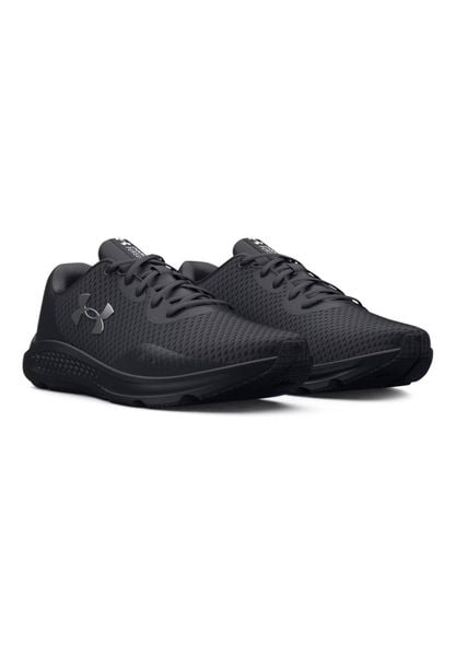 Buty treningowe damskie Under Armour W Charged Pursuit 3. Czarne eleganckie półbuty Under Armour, bez wzorów, z materiału, bez obcasa, bez zapięcia. Za 265.00 zł.