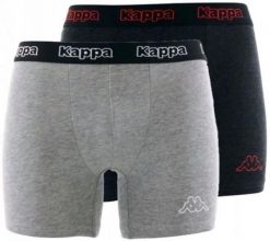 Bokserki Kappa 2-pak Ciemnoszary-Jasnoszary Ciemnoszary/szary St. Szare bokserki Kappa, m, bez wzorów, z bawełny. Za 35.90 zł.