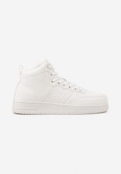Białe Płaskie Sznurowane Botki Sneakersy za Kostkę Mivara. Białe buty sportowe casual Born2be, bez wzorów, za kostkę, bez zapięcia. W wyprzedaży za 127.99 zł.