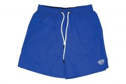 Spodenki Plażowe, Chabrowe Luźne Męskie, Sportowe z Kieszonami, Kąpielowe -Pako Jeans. Niebieskie kąpielówki Pako Jeans, m, bez wzorów, z jeansu. Za 57.00 zł.