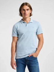 MESKA KOSZULKA POLO LEE GARMENT DYE POLO CONCRETE GRAY 112363859. Szare koszulki polo Lee, xl, bez wzorów, bez kołnierzyka, bez ramiączek. Za 99.99 zł.