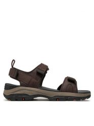 Skechers Sandały Tresmen-Ryer 205112/CHOC Brązowy. Brązowe sandały Skechers, ze skóry, bez zapięcia. Za 219.99 zł.