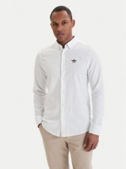 Aeronautica Militare Koszula 261CA1320UCT03532 Biały Regular Fit. Białe koszule Aeronautica Militare, m, bez wzorów, z bawełny, bez kołnierzyka, bez ramiączek. Za 399.99 zł.