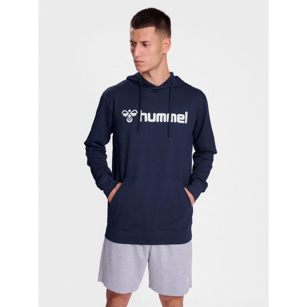 Bluza z kapturem Hummel Go 2.0 Logo. Niebieskie bluzy Hummel, bez wzorów, z materiału, z kapturem. W wyprzedaży za 194.15 zł.