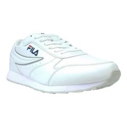 Męskie Buty Sportowe Orbit Low. Białe buty turystyczne Fila, bez wzorów, bez zapięcia. Za 265.99 zł.