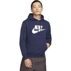Bluza z kapturem Nike Sportswear Club, Mężczyźni. Niebieskie bluzy z kapturem Nike, m, bez wzorów, z bawełny, z kapturem. Za 390.00 zł.