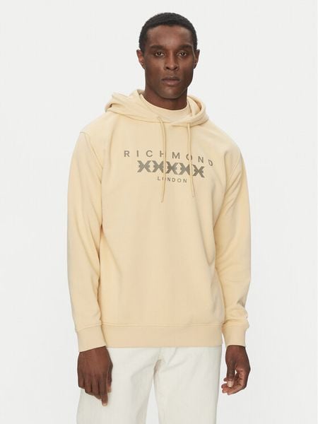 Richmond X Bluza UMP25006FE Beżowy Regular Fit. Brązowe bluzy RICHMOND X, m, bez wzorów, z bawełny, bez kaptura. Za 229.99 zł.