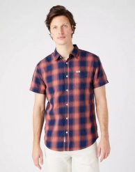 WRANGLER SS 1 PKT SHIRT MĘSKA KOSZULA KRATA SUNDRENCHED BLU W5J1BKX79 112146129. Koszule Wrangler, m, bez wzorów, bez kołnierzyka, bez ramiączek. Za 149.99 zł.