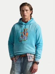 Polo Ralph Lauren Bluza 710B14624001 Niebieski Regular Fit. Niebieskie bluzy Polo Ralph Lauren, m, bez wzorów, z bawełny, bez kaptura. Za 1,298.99 zł.