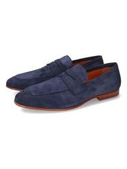 MELVIN & HAMILTON Skórzane mokasyny "Alonzo 1" w kolorze granatowym rozmiar: 41. Niebieskie botki sznurowane Melvin & Hamilton, bez wzorów, bez obcasa, bez zapięcia. Za 478.99 zł.