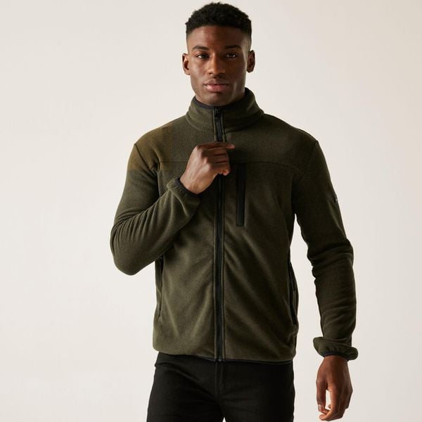 Polar męski rozsuwany Aidey. Zielone bluzy z polaru Regatta, m, bez wzorów, z polaru, bez kaptura. W wyprzedaży za 251.50 zł.