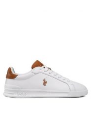 Polo Ralph Lauren Sneakersy Hrt Ct II 09877598001 Biały. Białe buty sportowe casual Polo Ralph Lauren, bez wzorów, ze skóry, bez zapięcia. Za 419.99 zł.