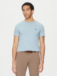 Polo Ralph Lauren T-Shirt 710671438420 Niebieski Slim Fit. Niebieskie koszulki polo Polo Ralph Lauren, m, bez wzorów, z bawełny, bez kołnierzyka, bez ramiączek. Za 199.99 zł.
