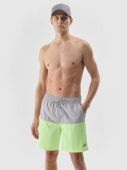 4F Spodenki plażowe męskie - szare L. Szare szorty 4F, l, bez wzorów, z elastanu, wakacyjne. W wyprzedaży za 59.99 zł.