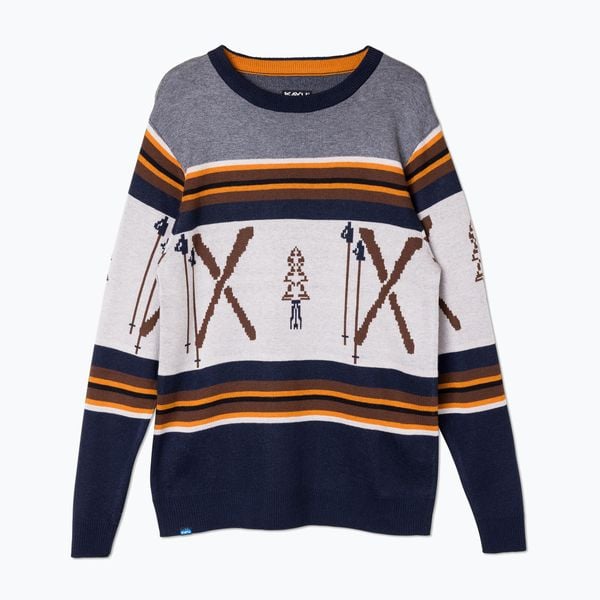 Sweter męski KAVU Highline. Niebieskie swetry nierozpinane KAVU, m, bez wzorów, bez kołnierzyka, bez ramiączek. Za 289.99 zł.