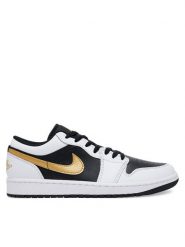 Nike Sneakersy Air Jordan 1 Low 553558 Czarny. Czarne buty sportowe casual Nike, bez wzorów, ze skóry, bez zapięcia. Za 659.99 zł.