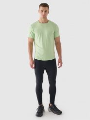 4F Legginsy do biegania szybkoschnące męskie - szare L. Szare legginsy długie sportowe 4F, l, bez wzorów, z dzianiny, do biegania. W wyprzedaży za 129.99 zł.