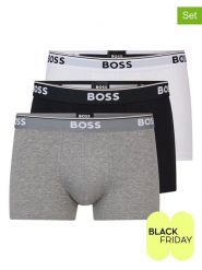 Hugo Boss Bokserki (3 pary) w kolorze szarym, białym i czarnym rozmiar: XXL. Białe bokserki HUGO BOSS, xxl, bez wzorów. Za 134.95 zł.
