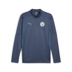 Treningowy top Manchester City 2024/25. Niebieskie bielizna termoaktywna Puma, bez wzorów, bez ramiączek, do piłki nożnej. W wyprzedaży za 258.10 zł.