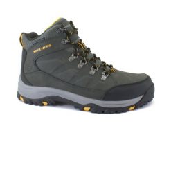 Buty trekkingowe męskie Skechers Relment Daggett. Szare trekkingi Skechers, bez wzorów, z gumy, za kostkę, bez zapięcia. Za 366.00 zł.