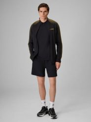 4F Spodenki treningowe szybkoschnące męskie 4F x Robert Lewandowski - czarne S. Czarne krótkie spodenki sportowe 4F, l, bez wzorów, z materiału. Za 169.99 zł.