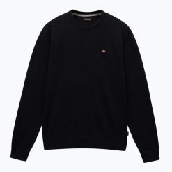 Sweter męski Napapijri Droz 5. Czarne swetry nierozpinane Napapijri, l, bez wzorów, bez kołnierzyka, bez ramiączek. Za 279.99 zł.