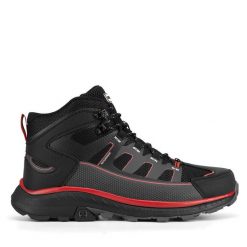 Trekkingi Hunter. Czarne botki sznurowane Hunter, bez wzorów, bez obcasa, bez zapięcia. Za 379.99 zł.