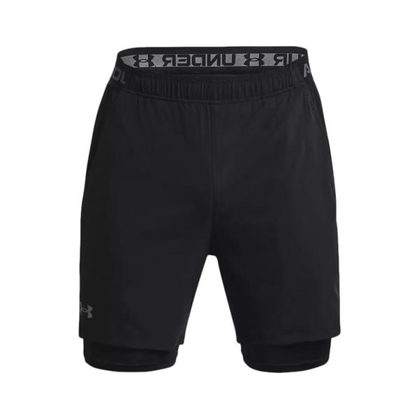 Tkane szorty 2 w 1 Under Armour Vanish. Czarne buty treningowe Under Armour, xl, bez wzorów, z dzianiny, na fitness i siłownię. Za 261.10 zł.